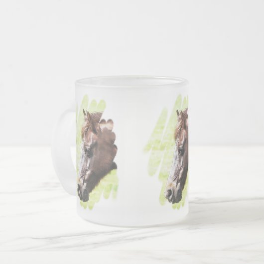 PFERDE MATTGLASTASSE (Vorderseite Links)