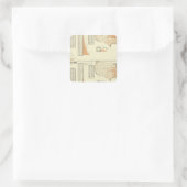 Pferde, Maultiere, Esel, Schafe Quadratischer Aufkleber (Tasche)
