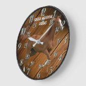 PFERDE MIT 24-STUNDEN-WÄHLUNG GROßE WANDUHR (Winkel)