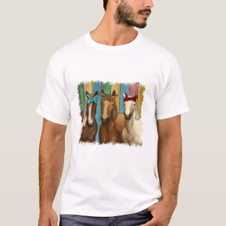 Pferde mit Bandanas für Pferde Reiten Lo T-Shirt