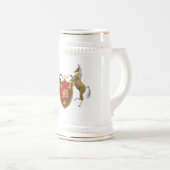 Pferde mit einem heraldischen Schild, mit Monogram Bierglas (VorderseiteRechts)