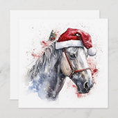 Pferde mit festlicher Dekoration Mitteilungskarte (Vorne/Hinten)