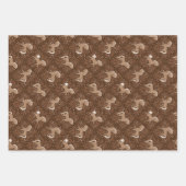 Pferde mit floral Elementen Geschenkpapier Set (Vorderseite 2)