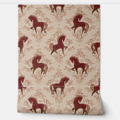 Pferde mit floral Elementen Tapete (Abrollen)