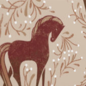 Pferde mit floral Elementen Tapete (Naht)