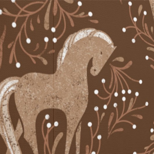 Pferde mit floral Elementen Tapete (Naht)