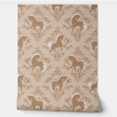 Pferde mit floral Elementen Tapete (Abrollen)