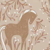 Pferde mit floral Elementen Tapete (Naht)