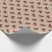 Pferde mit floralen Elementen Geschenkpapier (Ecke)