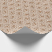 Pferde mit floralen Elementen Geschenkpapier (Ecke)