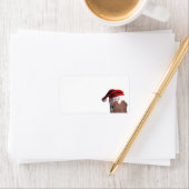 Pferde mit Hasen des Weihnachtsmanns Adressaufkleber (Insitu)