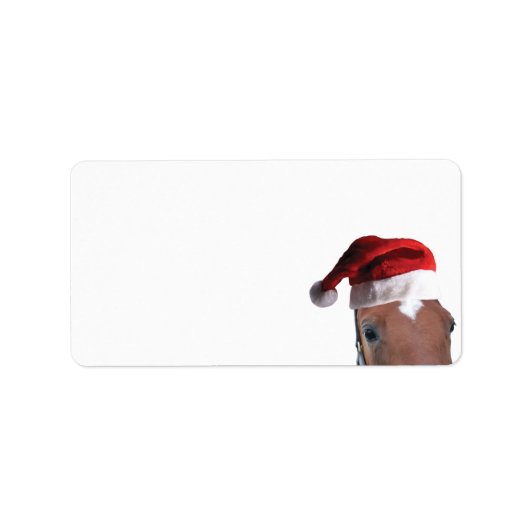 Pferde mit Hasen des Weihnachtsmanns Adressaufkleber (Vorne)