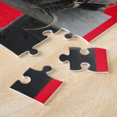 Pferde mit Hasen des Weihnachtsmanns Puzzle (Seite)