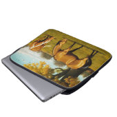 Pferde mit Herbstfarbenlaptop-Neoprenabdeckung Laptopschutzhülle (Vorne Knopf)