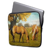 Pferde mit Herbstfarbenlaptop-Neoprenabdeckung Laptopschutzhülle (Vorderseite Links)