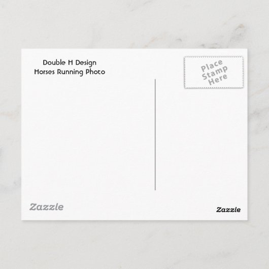 Pferde mit Postkarte (Rückseite)