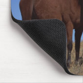 Pferde mit Sky Background Mousepad (Ecke)
