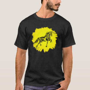 Pferde Motiv Pferd Elegante Mähne Tiere Bunt H T-Shirt