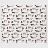 Pferde Muster Geschenkpapier (Flach)