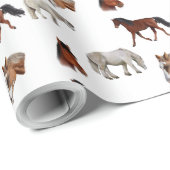 Pferde Muster Geschenkpapier (Rolleneckpunkt)