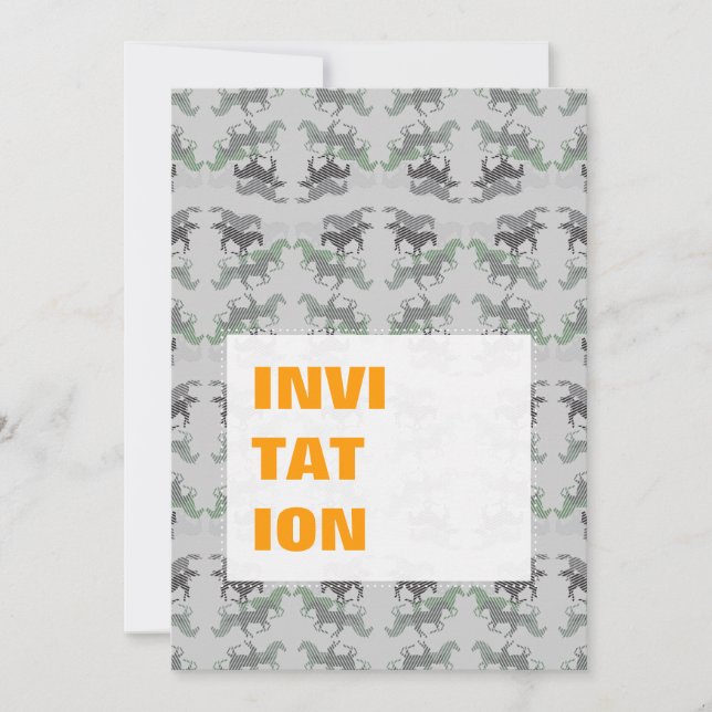 Pferde Muster liniert (Vorderseite)