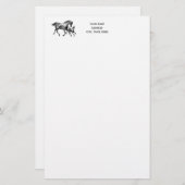Pferde Mutter Foal Schreibpapier Briefpapier (Vorne/Hinten)