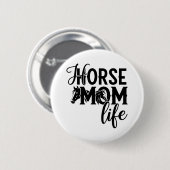 Pferde-Mutter-Leben Button (Vorne & Hinten)