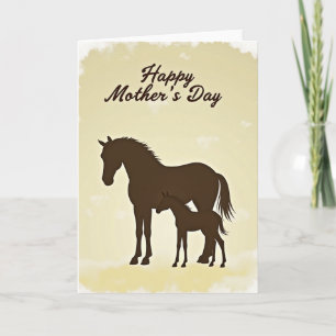 Pferde Muttertag Grußkarte Karte