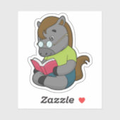 Pferde-Nerd-Brille Aufkleber (Blatt)