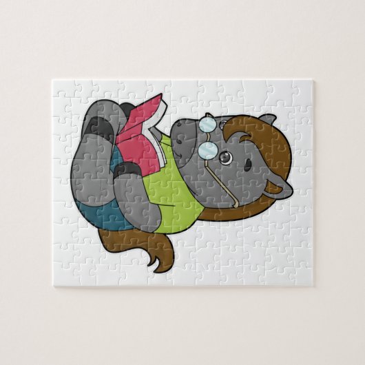 Pferde-Nerd-Brille Puzzle (Horizontal)