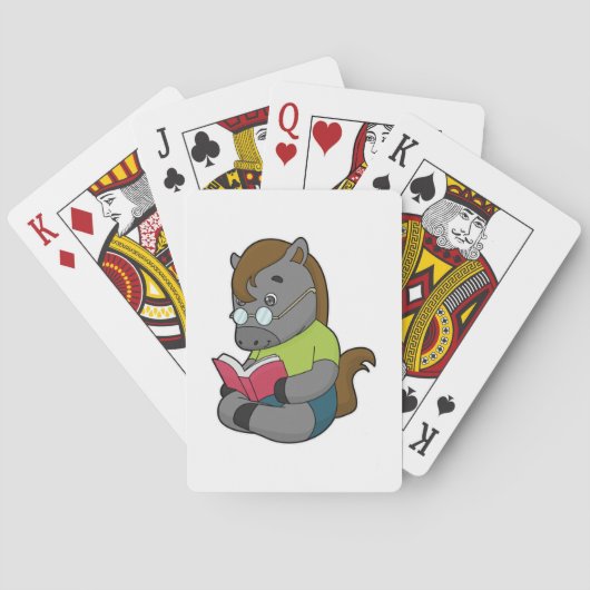 Pferde-Nerd-Brille Spielkarten (Rückseite)