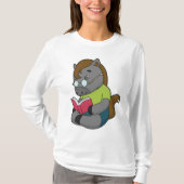 Pferde-Nerd-Brille T-Shirt (Vorderseite)