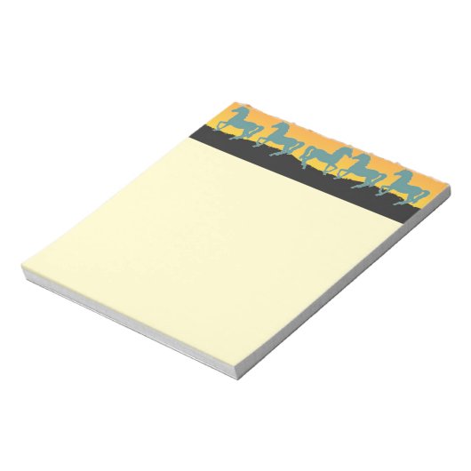 Pferde NotePad Notizblock (Rotiert)