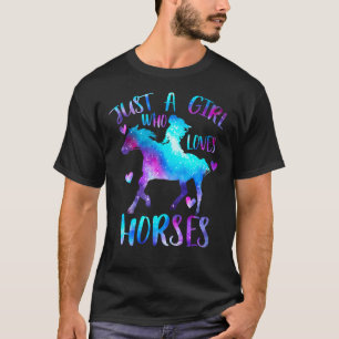 Pferde Nur ein Mädchen, das Pferde Liebe 3 Pferde T-Shirt