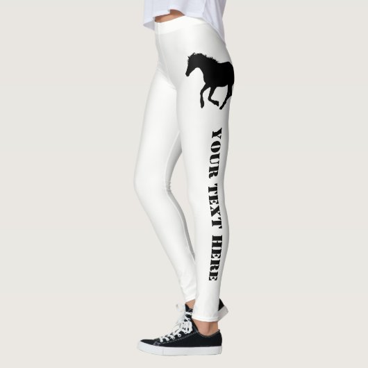 Pferde- oder Ponygewohnheitstext Leggings (Links)