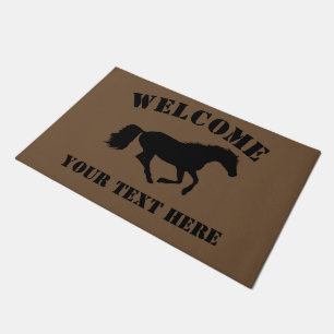 Pferde- oder Ponyreiterwillkommen Fußmatte