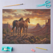 Pferde Painted Desert Western Decoupage Seidenpapier (Basteln)