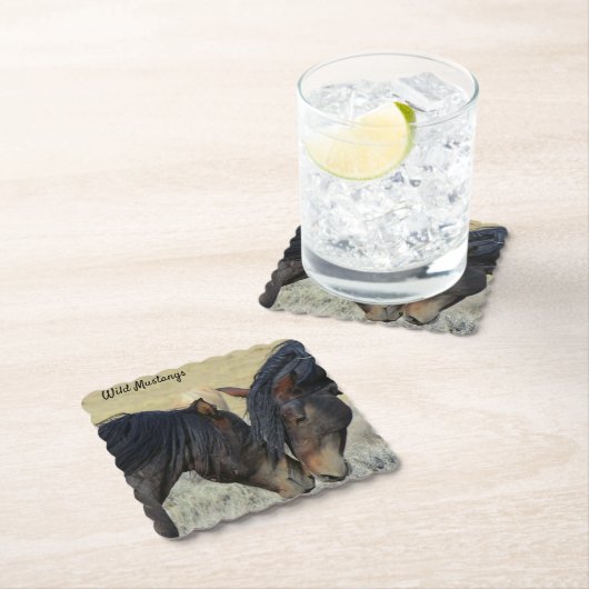 Pferde-Papierset coaster Untersetzer (Vor Ort)