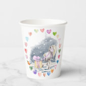 Pferde Pappbecher für Kindergeburtstag (Rückseite)