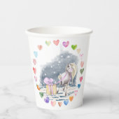 Pferde Pappbecher für Kindergeburtstag (Vorderseite)