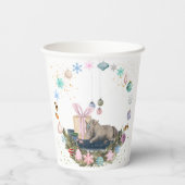 Pferde Pappbecher, Weihnachtstisch dekoration Pappbecher (Rückseite)