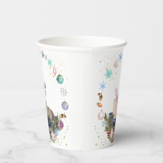 Pferde Pappbecher, Weihnachtstisch dekoration Pappbecher (Rechts)