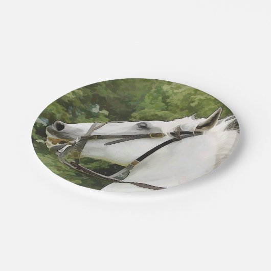 PFERDE PAPPTELLER (Schrägansicht)