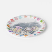 Pferde Pappteller für Kindergeburtstag (Schrägansicht)