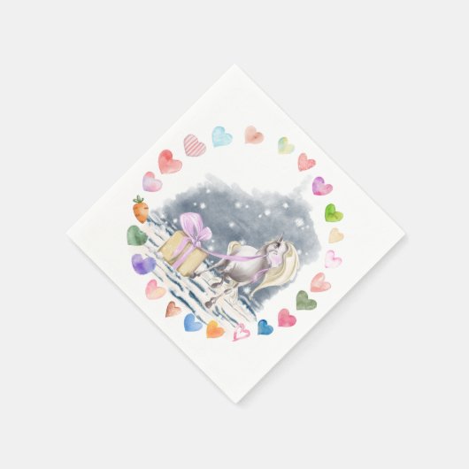 Pferde-Partyserviette, Pony Party Serviette (Ecke)