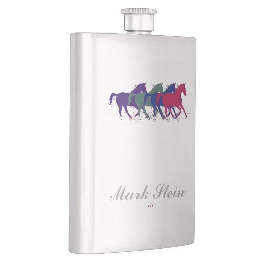 Pferde personalisiert flachmann (Rechts)