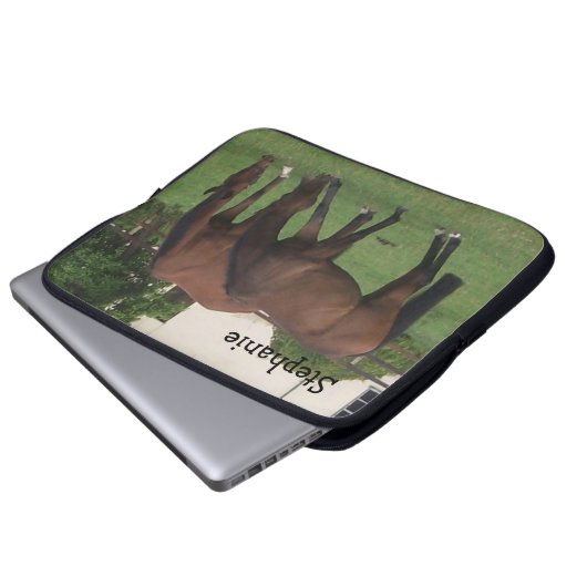 Pferde Personalisiert Laptopschutzhülle (Vorne Knopf)