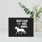 Pferde Pferde Pferdereiten Reiten Behaltend Ruhe G Postkarte (Stehend Vorderseite)