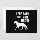 Pferde Pferde Pferdereiten Reiten Behaltend Ruhe G Postkarte (Vorne/Hinten)