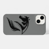 Pferde Pferde Reittiere Logo Grafik Kunst iPhone Hülle (Rückseite (Horizontal))